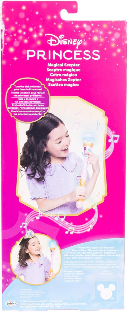 Disney Princess Create Your Magic Accessories, Officially Licensed by Jakks Pacific, Interactive Create Your Magic Princess Scepter and Tiara, Light Up, Ideal Gift for Girls 3+