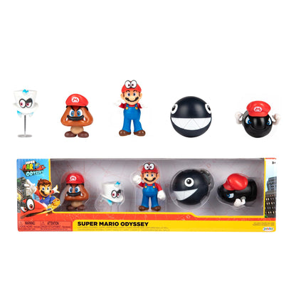 Super Mario Nintendo Odyssey Action Figures Multi-Pack Poseable Articulated 2.5-Inch Collectible Toys Perfect for Kids & Collectors Alike! for Kids Ages 3+