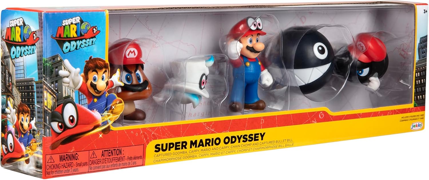 Super Mario Nintendo Odyssey Action Figures Multi-Pack Poseable Articulated 2.5-Inch Collectible Toys Perfect for Kids & Collectors Alike! for Kids Ages 3+