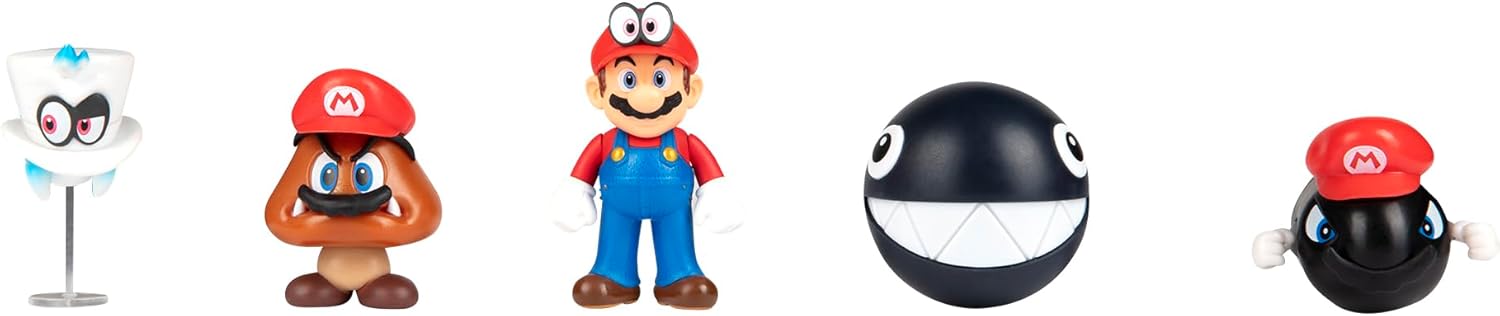 Super Mario Nintendo Odyssey Action Figures Multi-Pack Poseable Articulated 2.5-Inch Collectible Toys Perfect for Kids & Collectors Alike! for Kids Ages 3+