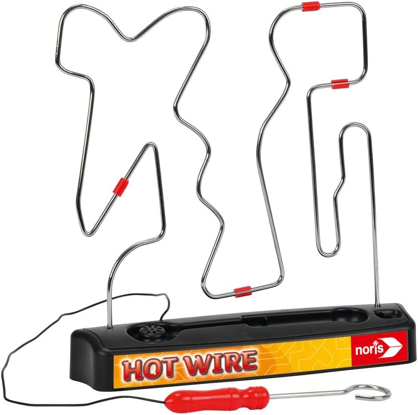 Noris 606060172 Hot Wire, het bekende behendigheidsspel voor het hele gezin (batterijen niet inbegrepen), vanaf 3 jaar