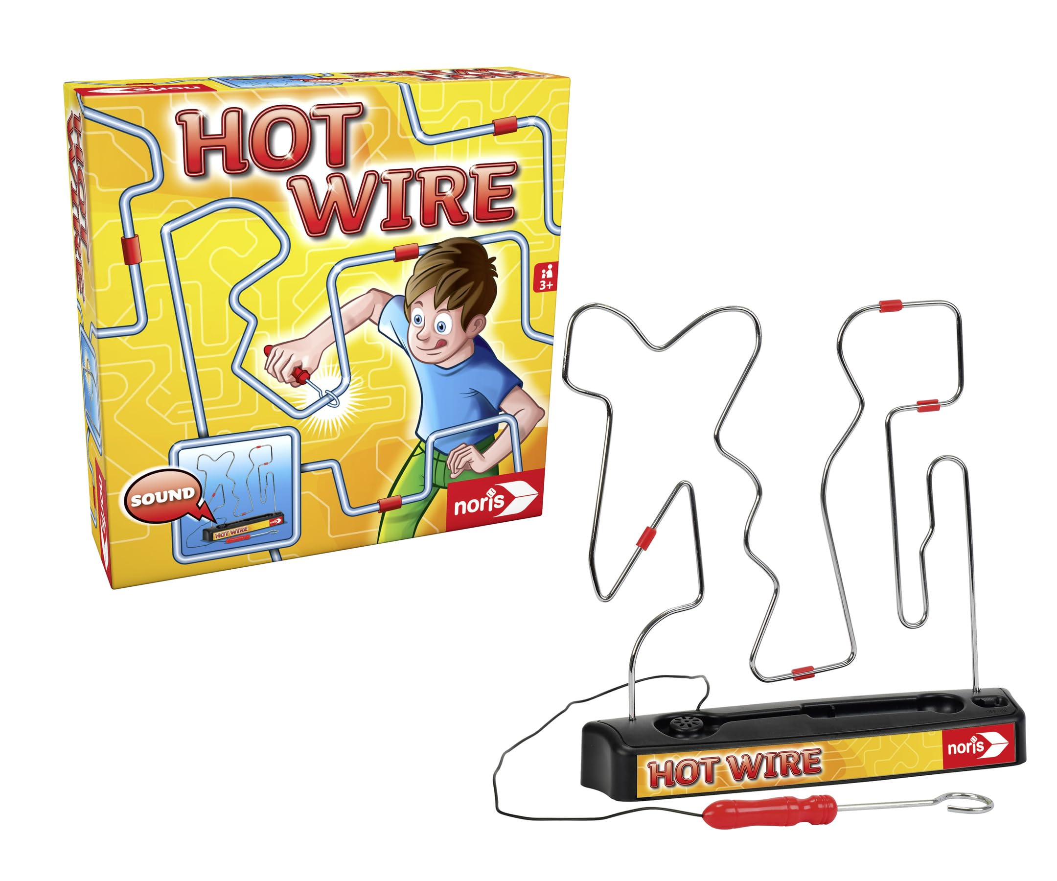 Noris 606060172 Hot Wire, het bekende behendigheidsspel voor het hele gezin (batterijen niet inbegrepen), vanaf 3 jaar