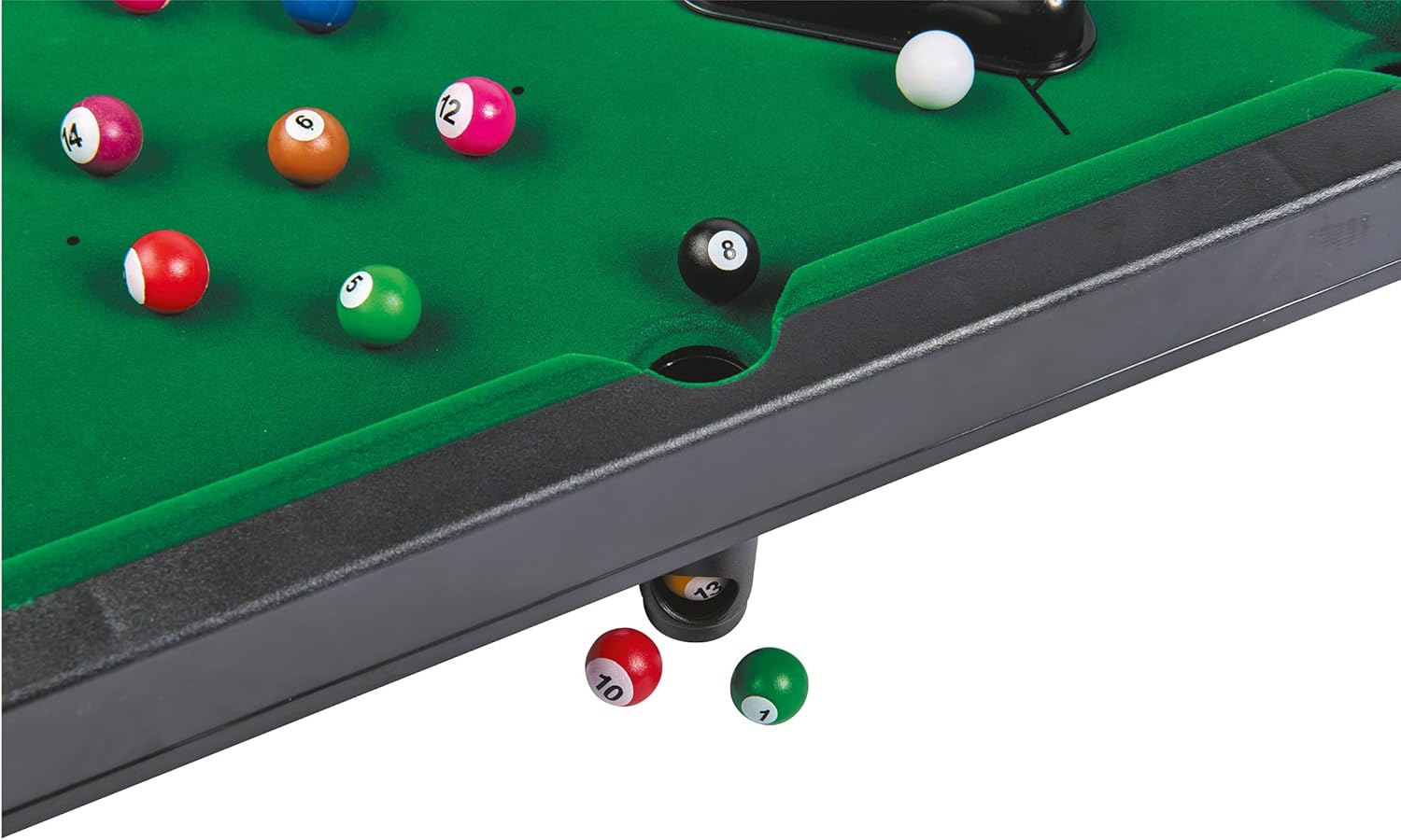Noris 606167704 Pool Billiard & Snooker, includes 2 cues, 16 billiards and 17 snooker balls and triangle, suitable for children aged 4 and over