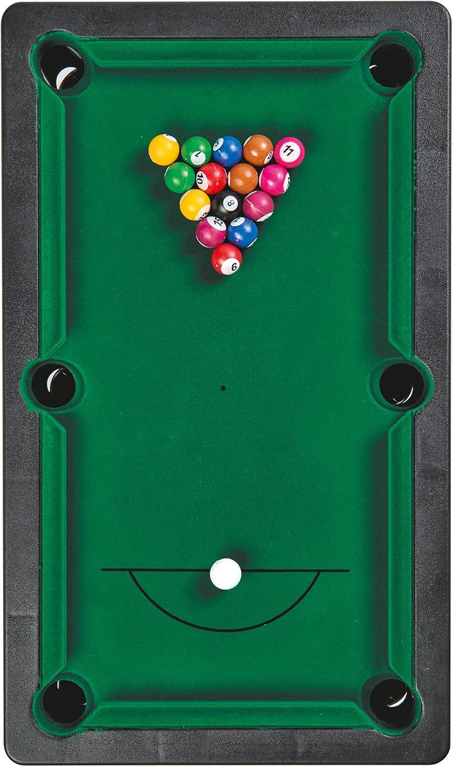 Noris 606167704 Pool Billiard & Snooker, includes 2 cues, 16 billiards and 17 snooker balls and triangle, suitable for children aged 4 and over
