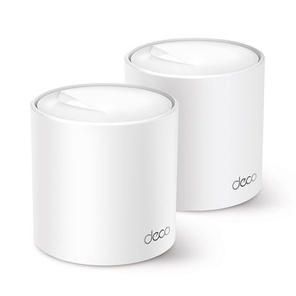 TP-Link Deco X50 Mesh WLAN Set (2-pack), Wi-Fi 6 AX3000 Dualband Router & Repeater, 3x Gigabit-poorten per unit, Aanbevolen voor woningen met 3-4 slaapkamers, Uitgebreide Jeugdbescherming