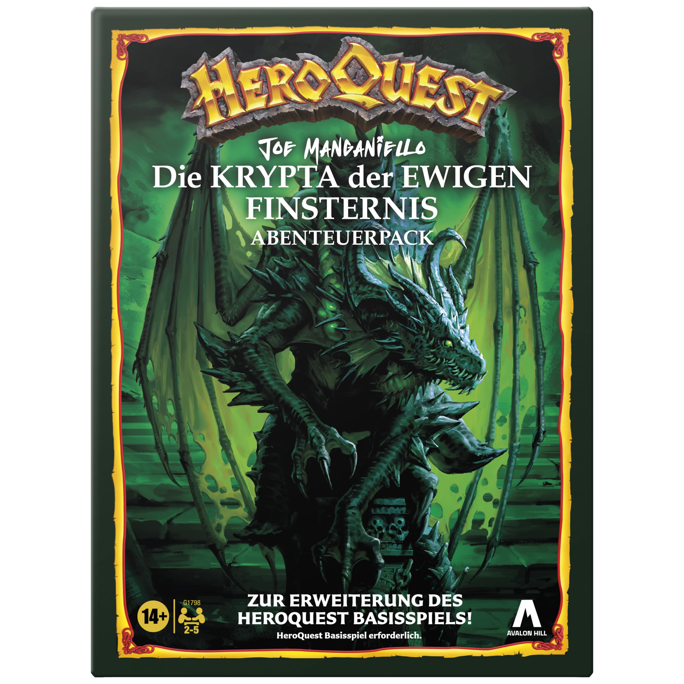 Avalon Hill HeroQuest Joe Manganiello's The Crypt of Perpetual Darkness - Confezione avventura (gioco base HeroQuest