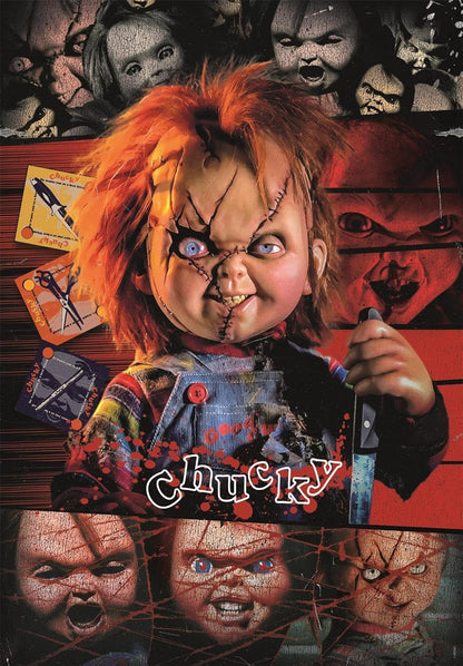 Clementoni Jigsaw Puzzle 1000 pieces, Chucky Horror Movies, Puzzle for Adults, 37099, Made in Italy