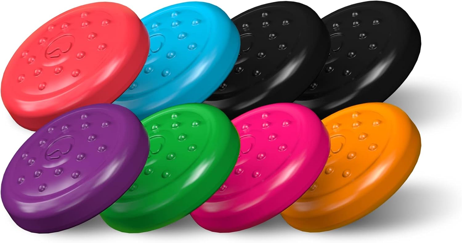 KontrolFreek Manopole antiscivolo per controller Nintendo Switch Joy-Con | confezione da 8 | blu/verde/rosso/nero/rosa/viola/arancione