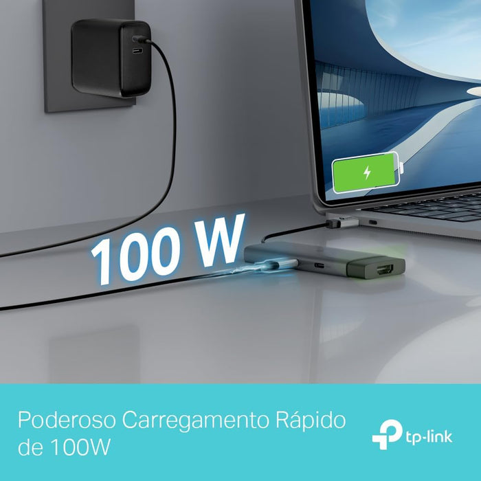 TP-Link UH5020C Hub USB-C 5 in 1-2 porte USB 3.0, 2 porte USB-C, design compatto e leggero, ad alta velocità di trasferimento dati, Plug & Play per PC, Mac e dispositivi USB-C
