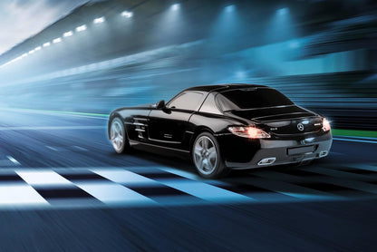 Carson 500404310 1:24 Mercedes Benz SLS AMG 2.4G 100% RTR schwarz - Ferngesteuertes Auto, LED-Beleuchtung, RC Auto, RC Fahrzeug, RC Auto 1:24, Ferngesteuertes Spielzeug