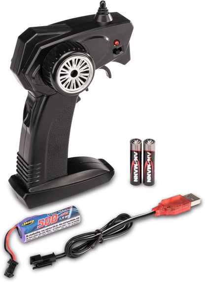 Carson 500404310 1:24 Mercedes Benz SLS AMG 2.4G 100% RTR schwarz - Ferngesteuertes Auto, LED-Beleuchtung, RC Auto, RC Fahrzeug, RC Auto 1:24, Ferngesteuertes Spielzeug