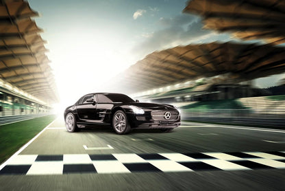 Carson 500404310 1:24 Mercedes Benz SLS AMG 2.4G 100% RTR schwarz - Ferngesteuertes Auto, LED-Beleuchtung, RC Auto, RC Fahrzeug, RC Auto 1:24, Ferngesteuertes Spielzeug