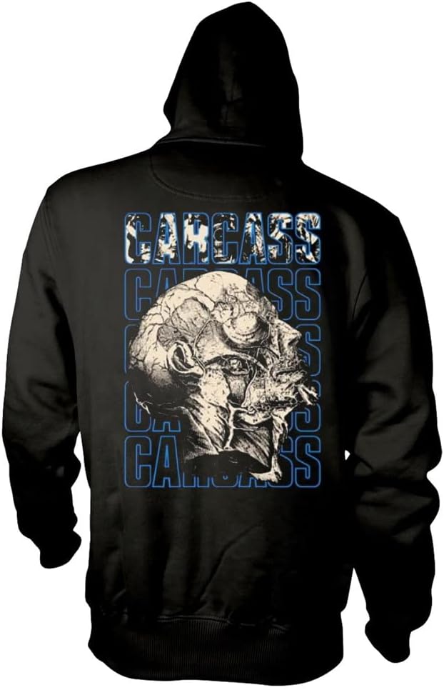 Carcass 'Necro Head' (Black) Zip Up Hoodie