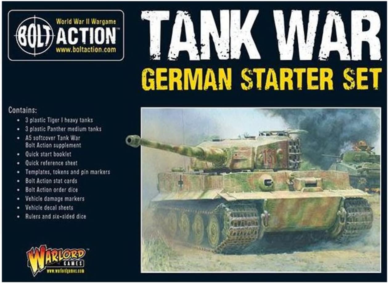 Warlord Games, Bolt Action,Tank War German starter set, Wargaming Miniatures, France Language Version, 402018007