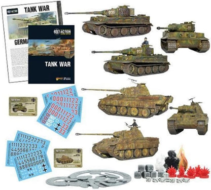 Warlord Games, Bolt Action,Tank War German starter set, Wargaming Miniatures, France Language Version, 402018007