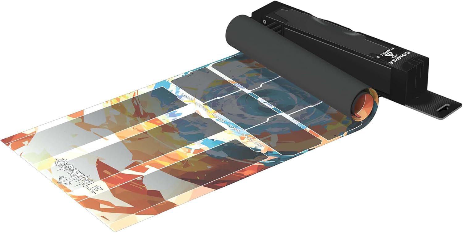 Greater Than Games: Compile: Playmat 2 - Measures 11 x 29.5, Vinyl Neoprene Playmat to Organize Cards, Area Control Strategy Card Game Accessory