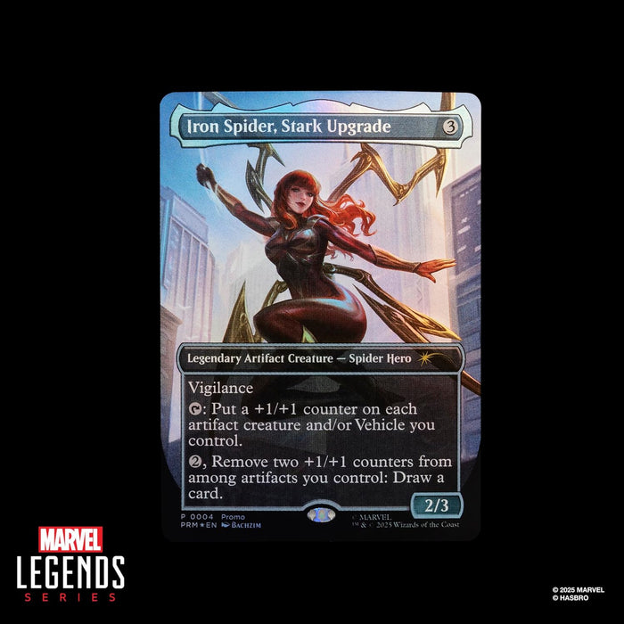 Marvel Legends Series Magic: The Gathering Mary Jane Watson (Iron Spider), Spider-Man Action Figure and Exclusive Foil Trading Card