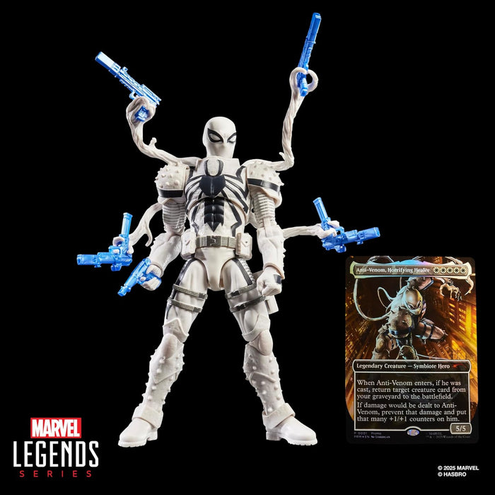 Marvel Legends Series Magic: The Gathering Agent Anti-Venom, Spider-Man Action Figure plus Exclusive Foil Trading Card