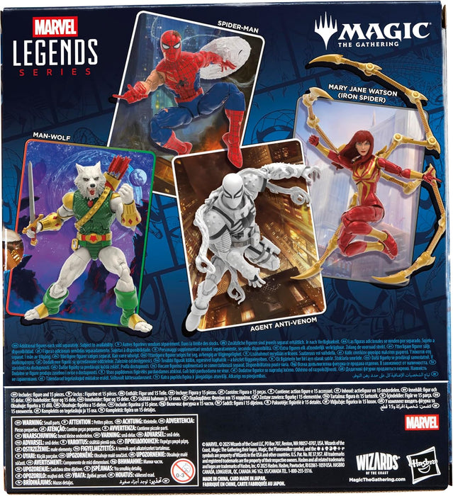 Marvel Legends Series Magic: The Gathering Agent Anti-Venom, Spider-Man Action Figure plus Exclusive Foil Trading Card