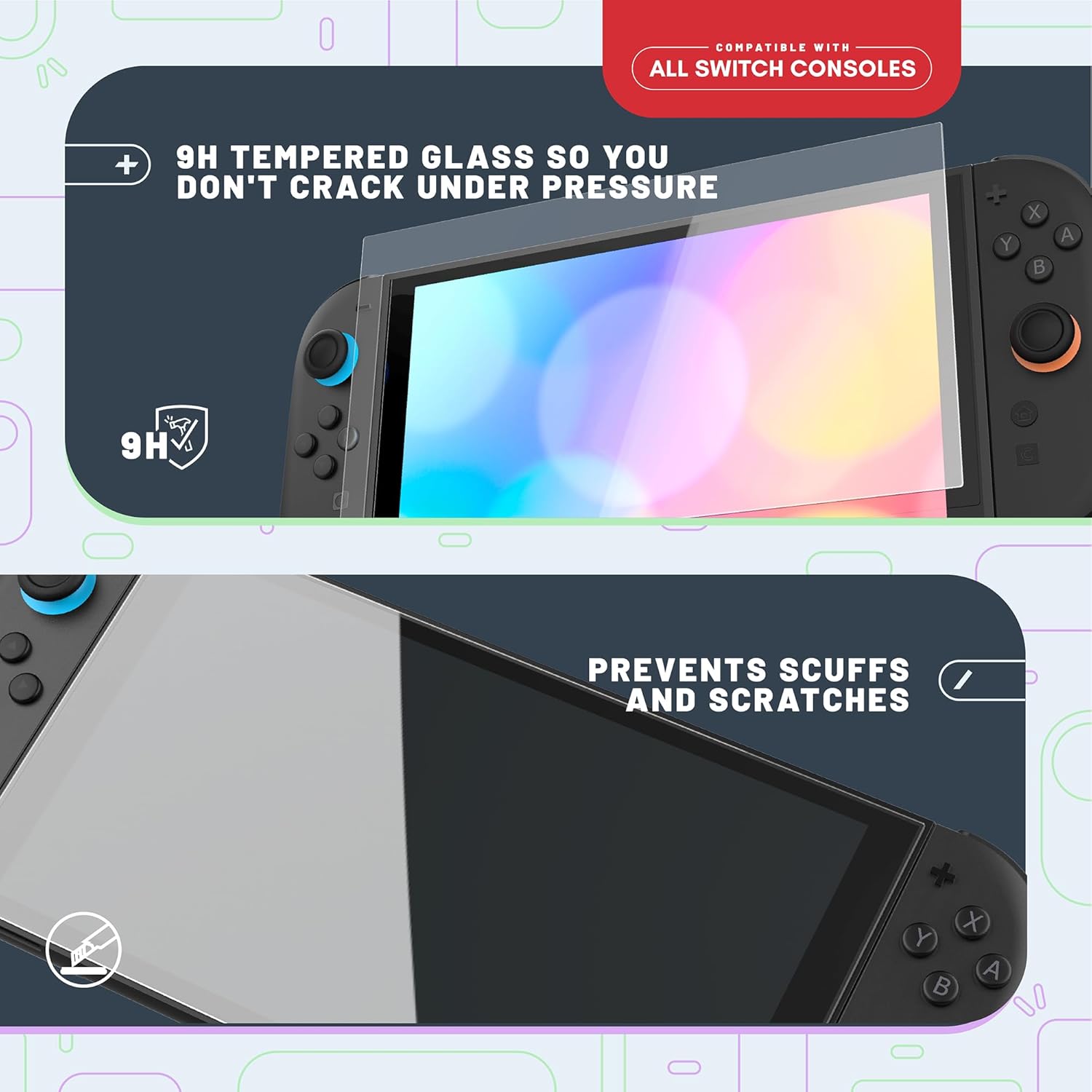 STEALTH 3-in-1 Accessory Bundle, Compatible with Switch, Switch 2 and Switch OLED