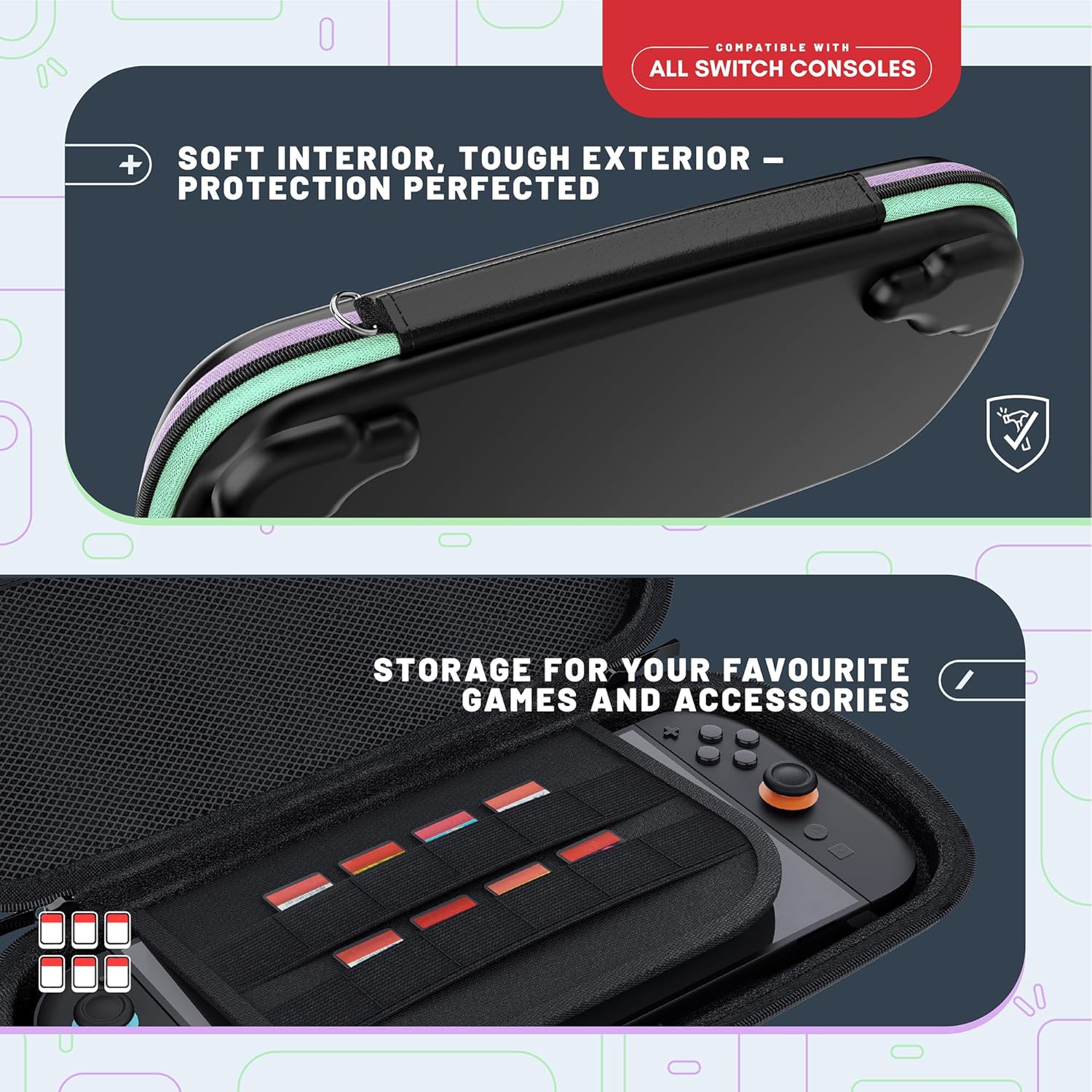 STEALTH 3-in-1 Accessory Bundle, Compatible with Switch, Switch 2 and Switch OLED