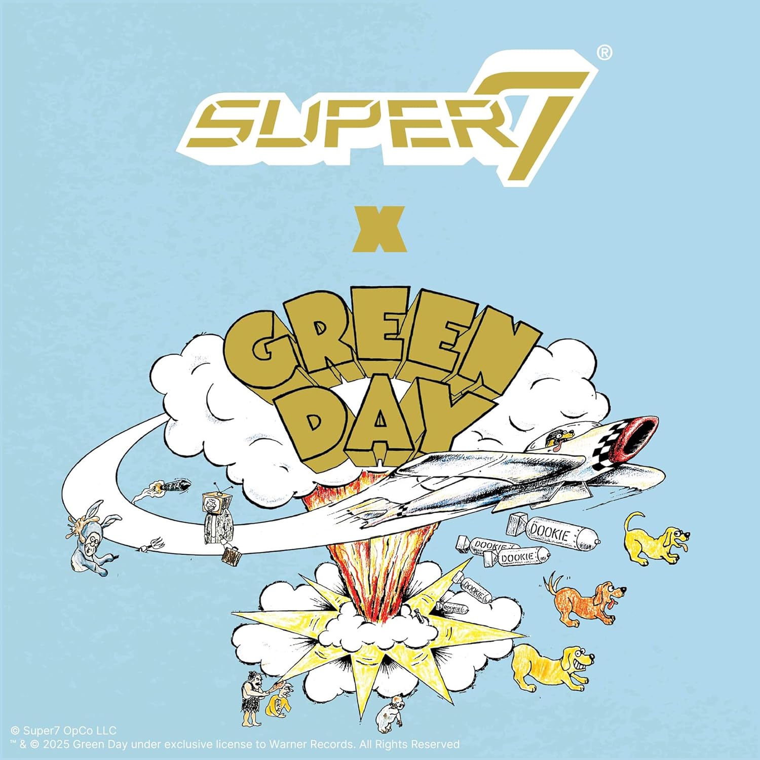 Super7 Reaction Figure Green Day Dookie Dog - 3.75" Green Day Action Figure with Accessories - Classic Punk Rock Collectibles and Retro Toys