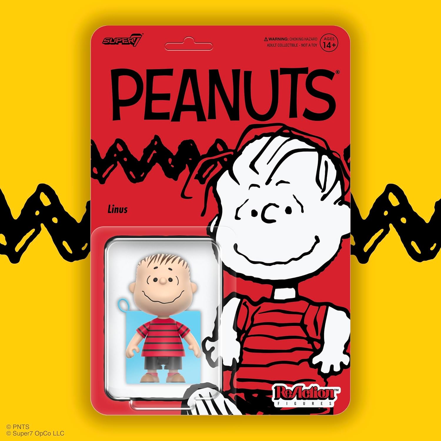 Super7 Peanuts Reaction Figures Wave 08 Linus Action Figure