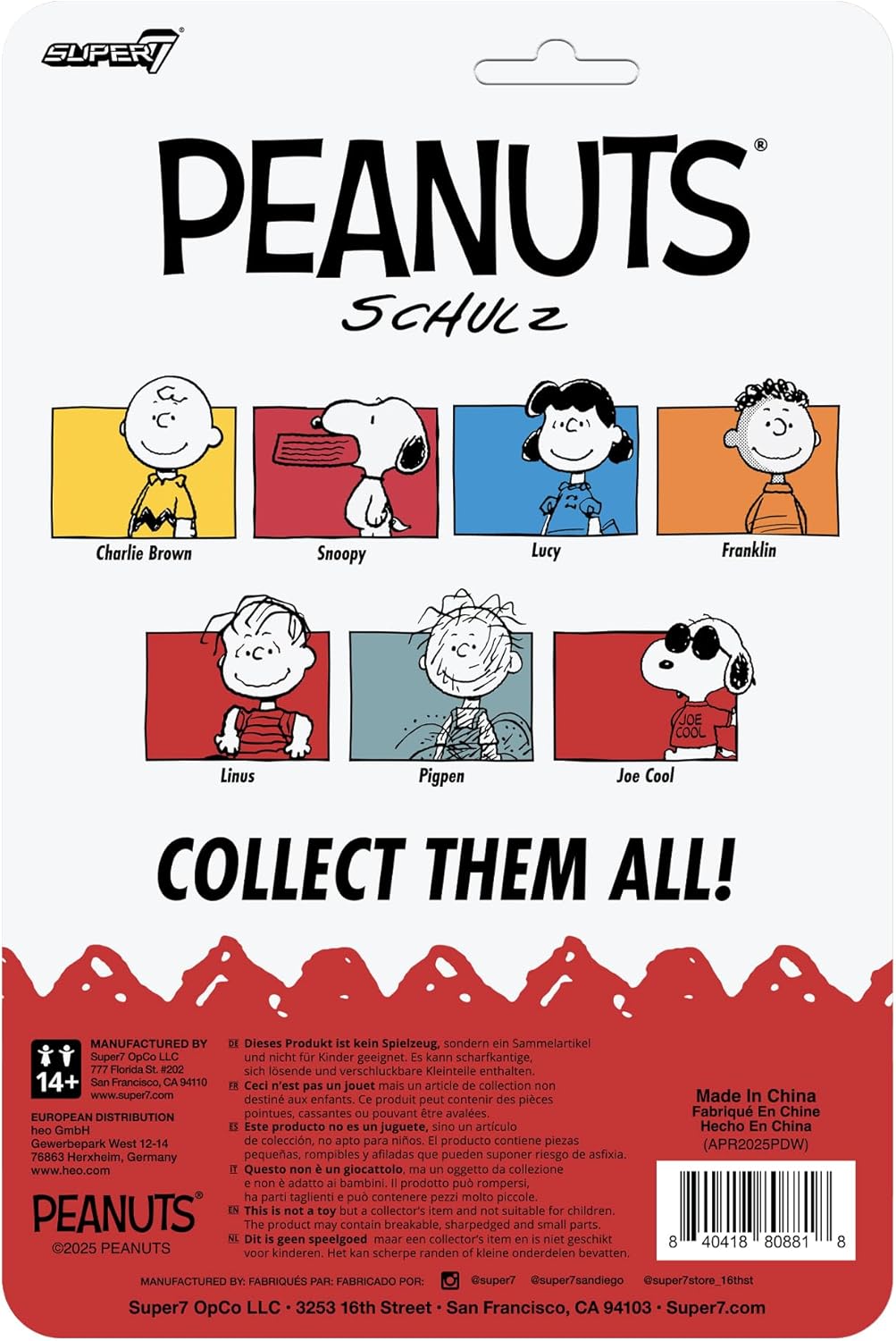 Super7 Peanuts Reaction Figures Wave 08 Linus Action Figure