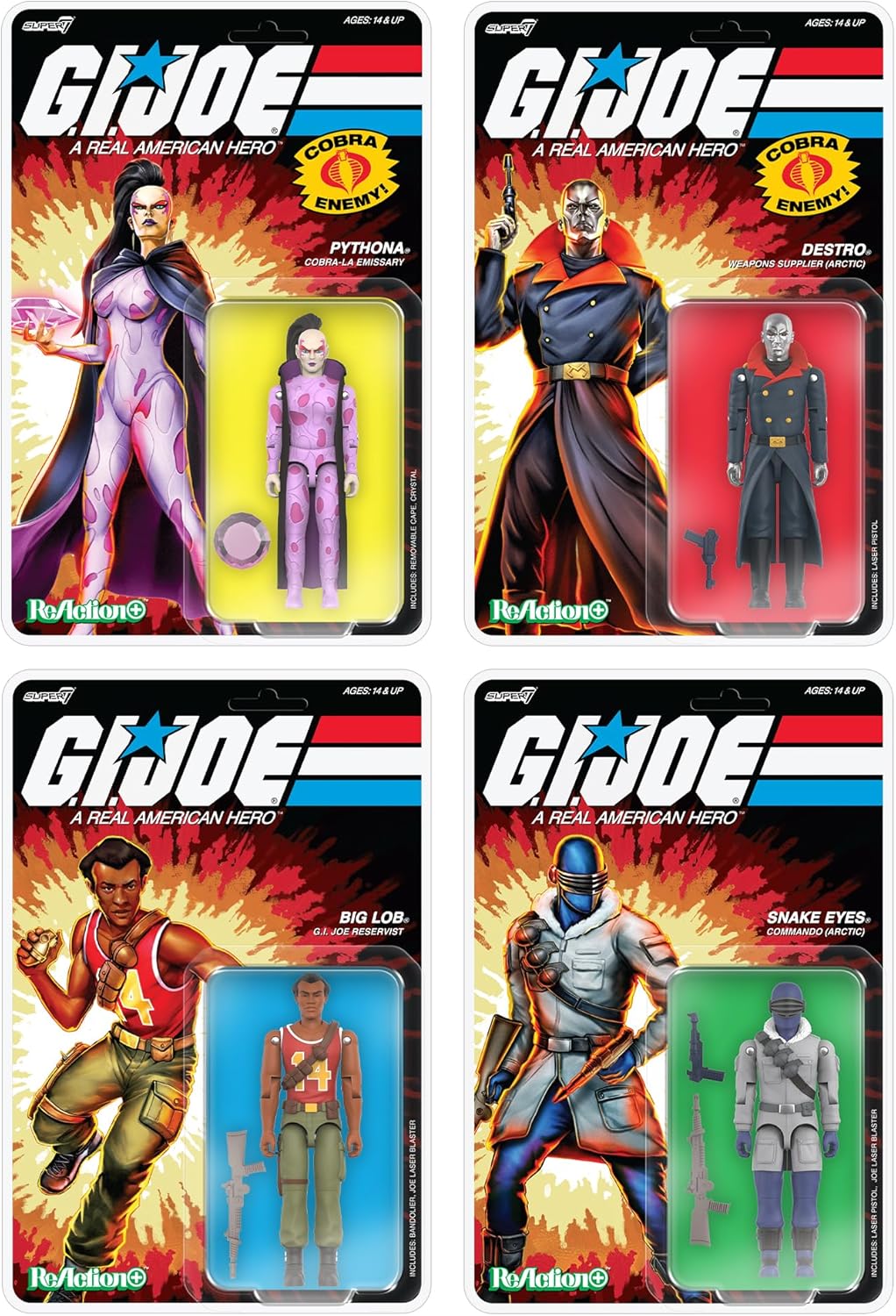 Super7 G.I. Joe Reaction+ Wave 05 (Film) - Arctic Snake Eyes Action Figure (Film)