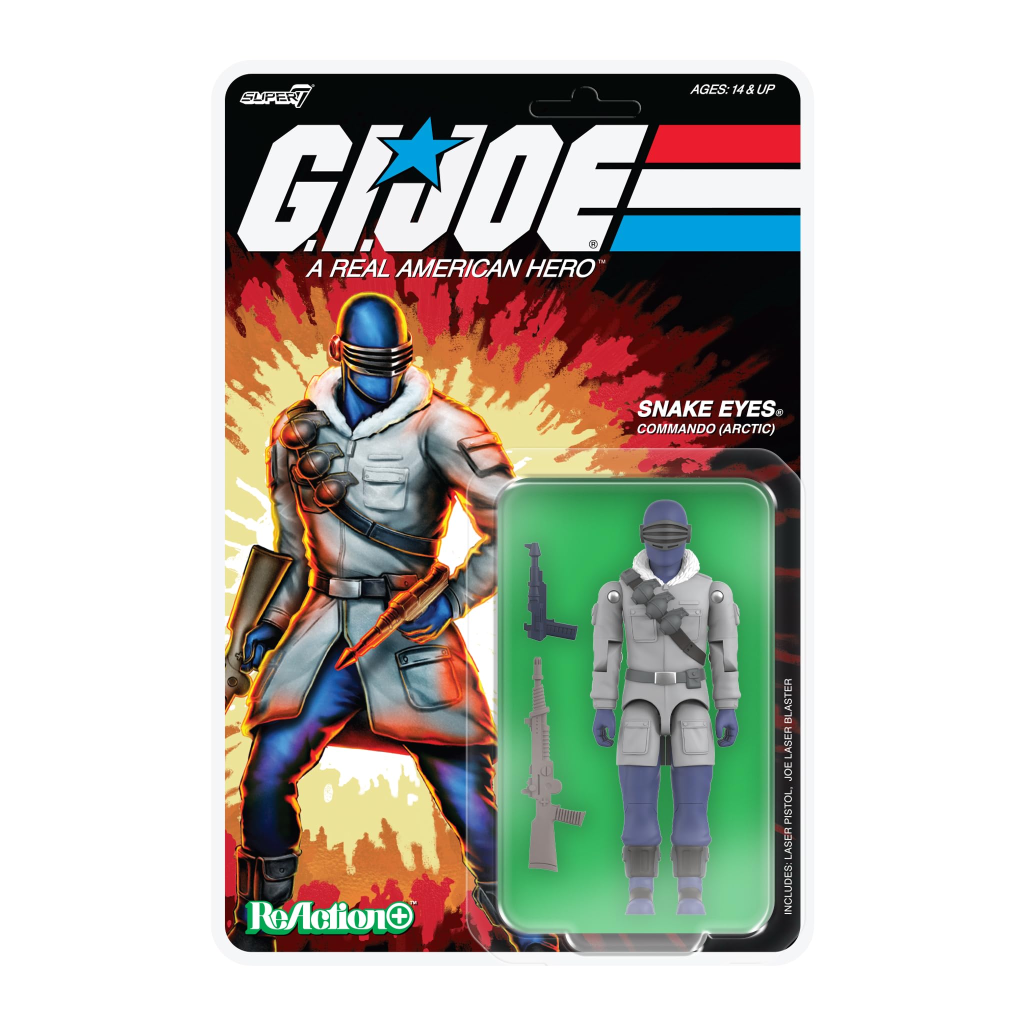 Super7 G.I. Joe Reaction+ Wave 05 (Film) - Arctic Snake Eyes Action Figure (Film)