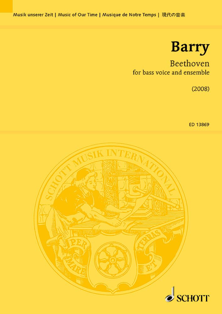 Beethoven: for bass voice and ensemble. bass voice and ensemble. basse. Partition d'étude.