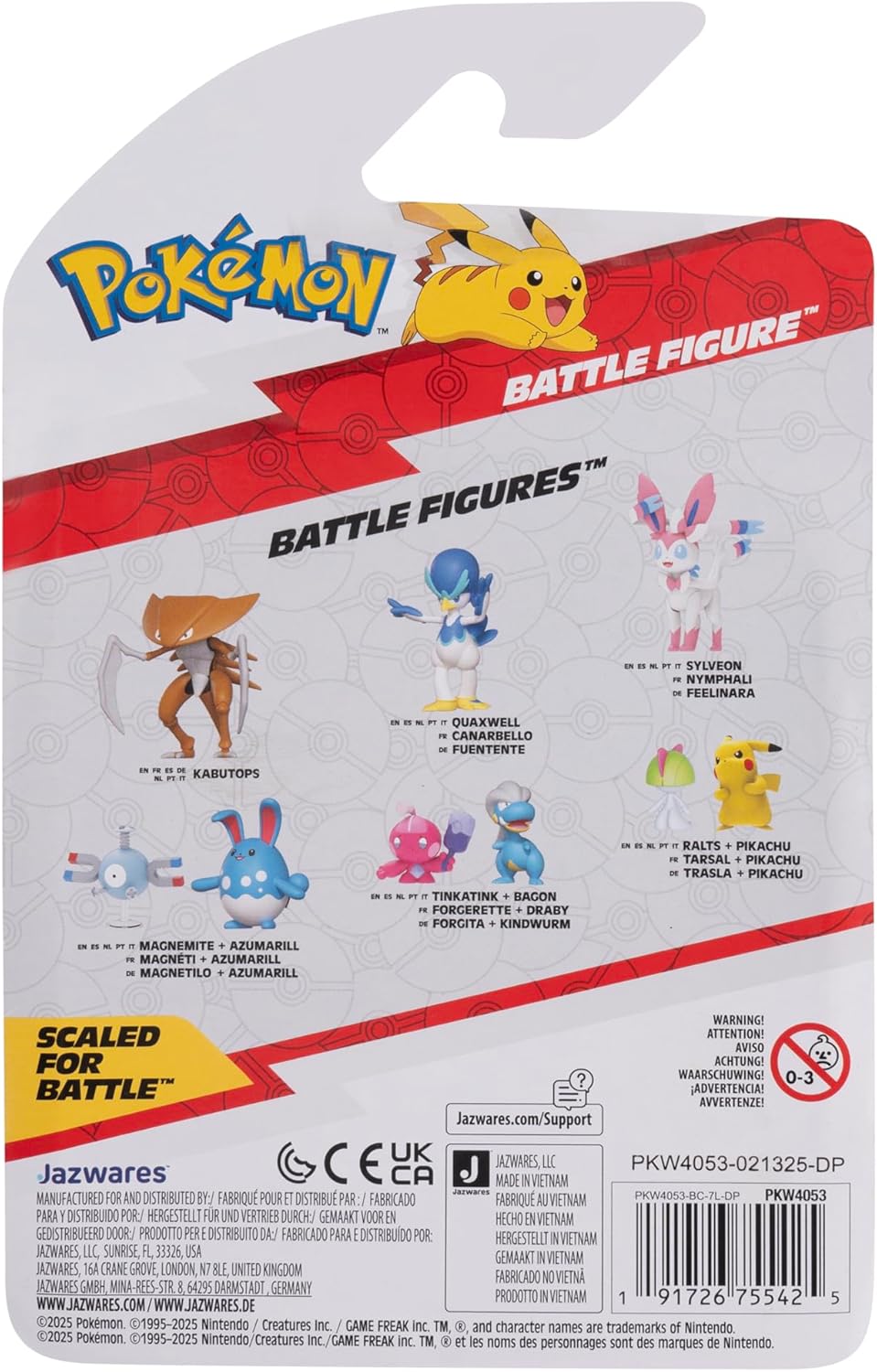 Pokémon Battle Figure Pack - Kabutops - Brown/White - Official Pokemon Toy for Children 4+