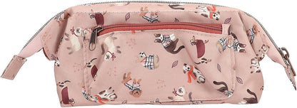 Depesche 13675 TOPModel Fur Ever Friends Pencil Case in Pink with Model Motif, Dogs and Cats, Pencil Case with Hanger