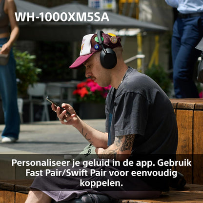 Sony WH-1000XM5SA Special Edition Soft Case Premium Noise Cancelling Wireless Over-Ear Headphones, Bluetooth, Clear Call Quality, Hi-Res Audio, Up to 30hr Battery Life, iOS & Android - Black