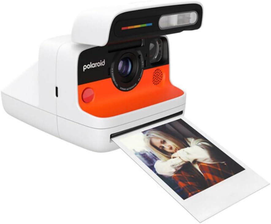 Polaroid Flip Instant Camera with Sonar Autofocus and Retro Design (White)