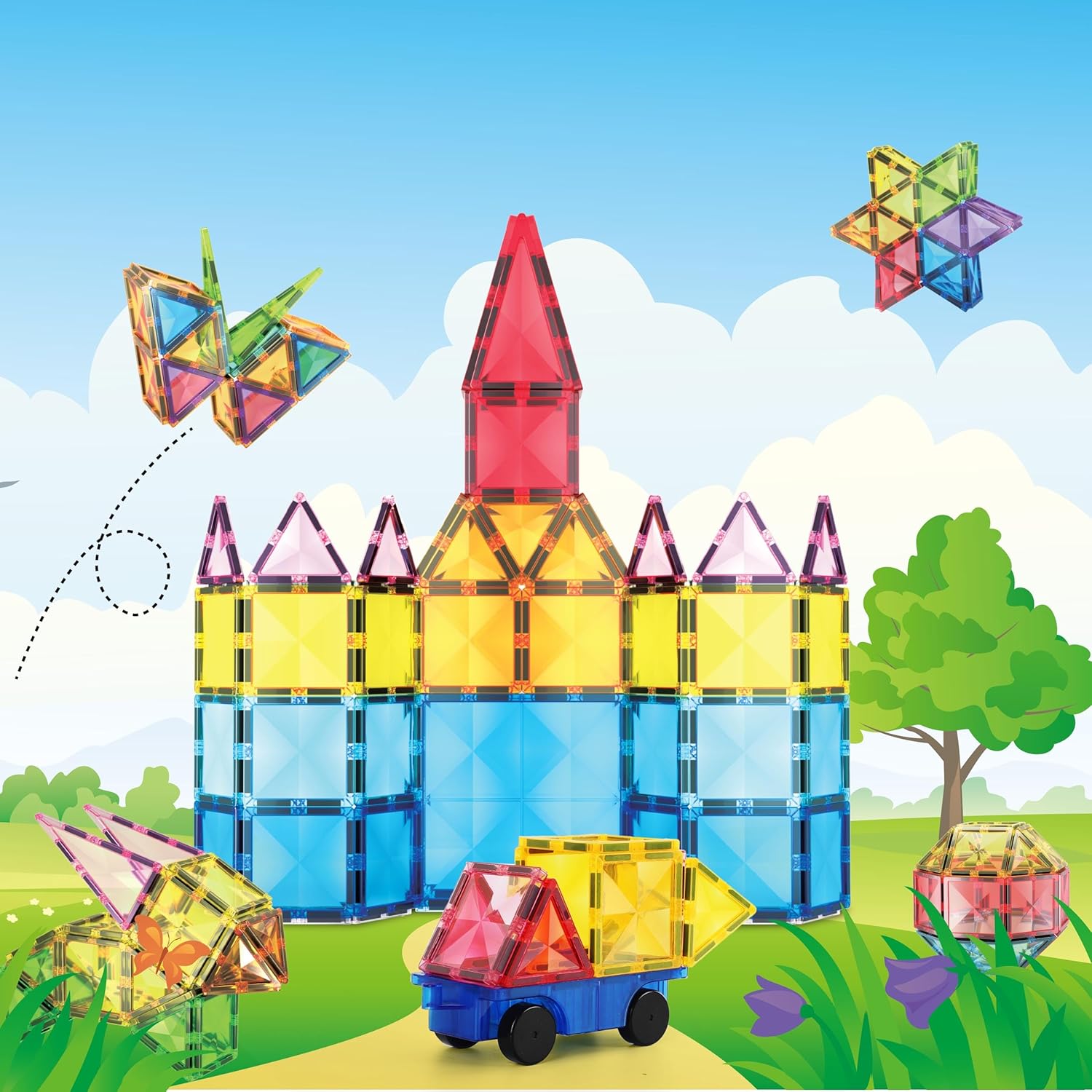 Picasso Tiles - Diamond Series Set (63 Pcs) (pt63)