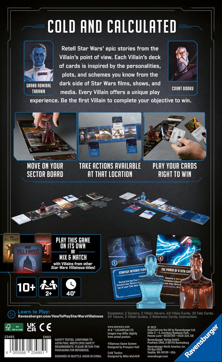 Ravensburger Star Wars Villainous Game – Cold Tactics Strategy Family Board Games for Adults & Kids Age 10 Years Up - 2 to 3 Players