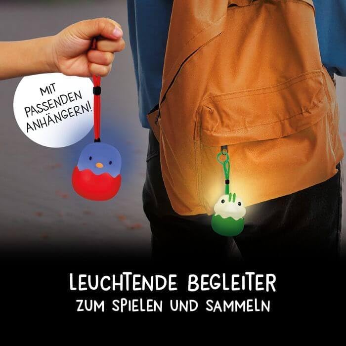 EGGY'S Mystery Lights Mini Night Lights for Children, Mystery Box, Random Figures, 1 out of 9 to Collect, 4 Different Light Colours, Infinitely Dimmable, with Pendant, MegaLight Blind Box
