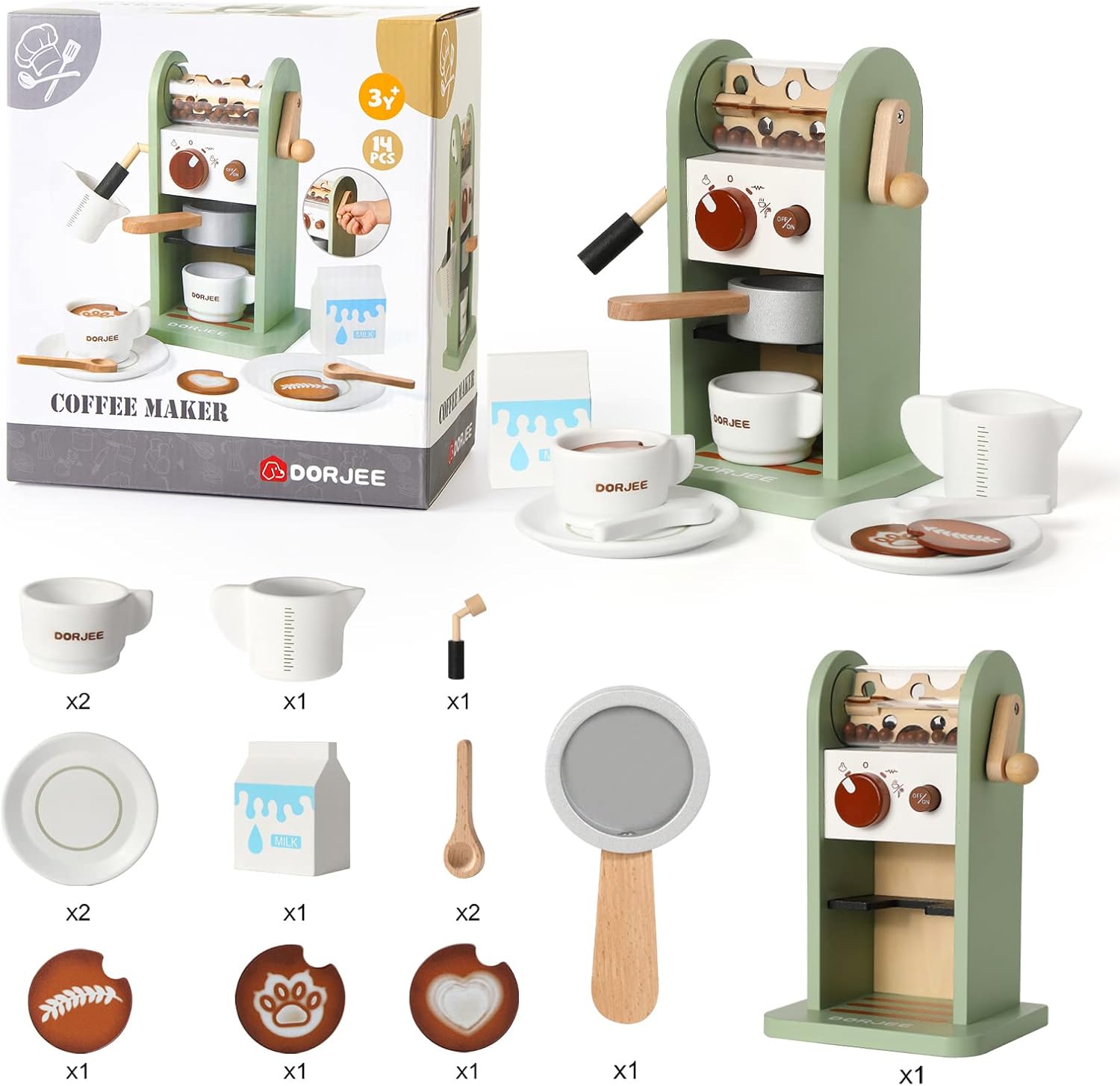 Houten Koffiezetapparaat 14dlg