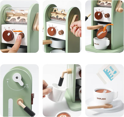 Houten Koffiezetapparaat 14dlg