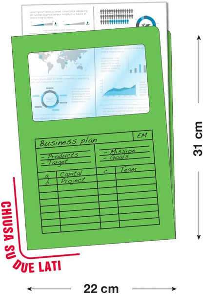 Cf50Cartellina Sintex Verde C/Fines