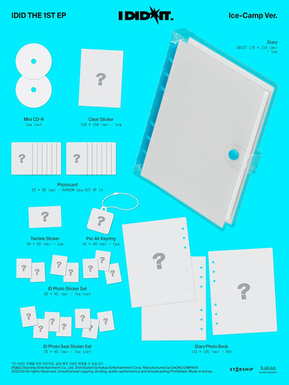I Did It - Ice-Camp Version - incl. Diary, 88pg Diary Photobook, Clear Sticker, Twinkle Sticker, PVC Air Keyring, ID Photo Sticker Set, ID Photo Seal Sticker Set + 2 Photocards