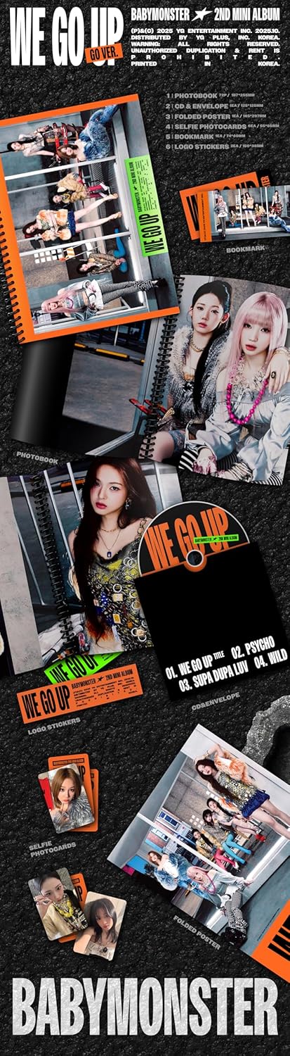 We Go Up - Go Version - incl. 72pg Photobook, Folded Poster, 6 Selfie Photocard, Boomark + Logo Stickers