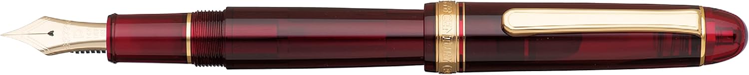 Platinum #3776 Century Fountain Pen Gold Trim Bourgogne Uef