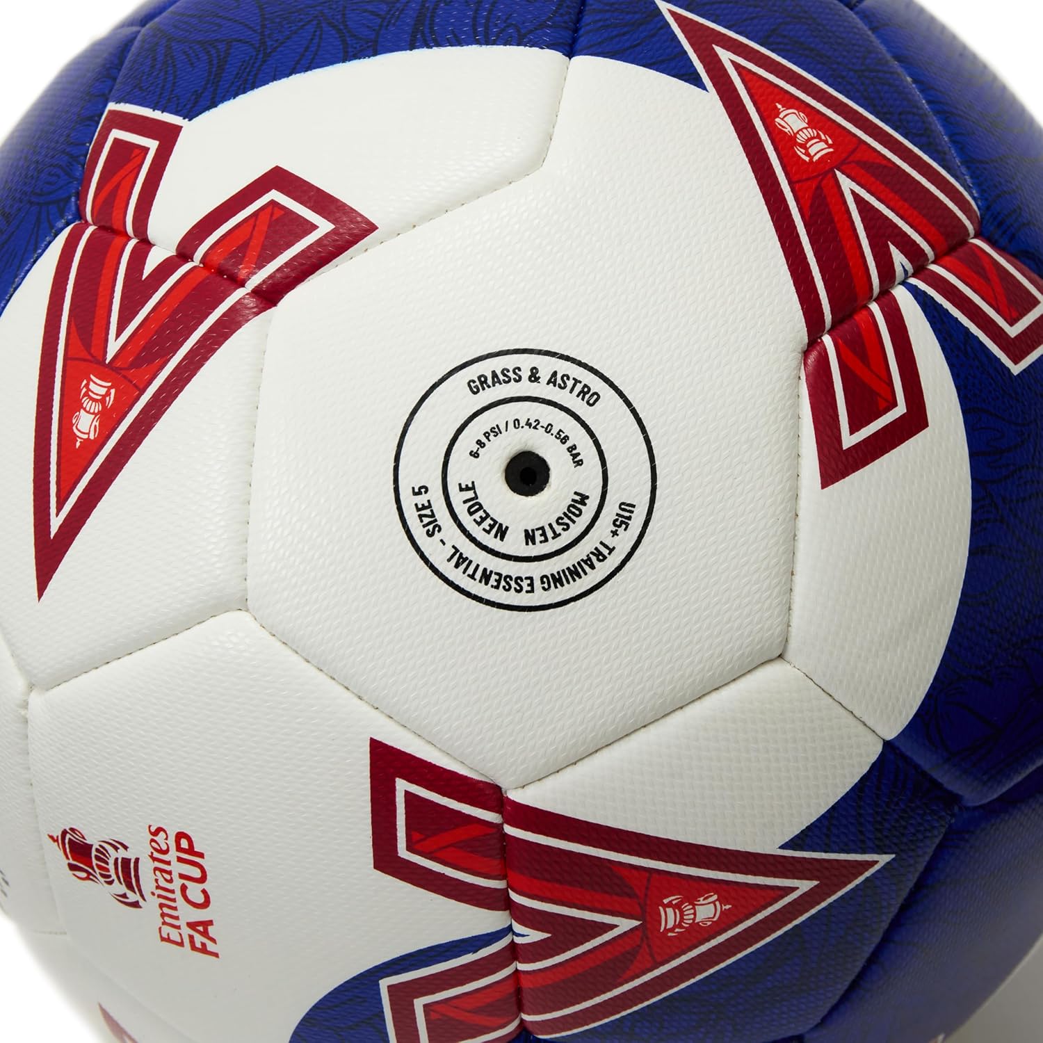 Mitre FA Cup Football 25/26 (White/Blue/Red, 4)