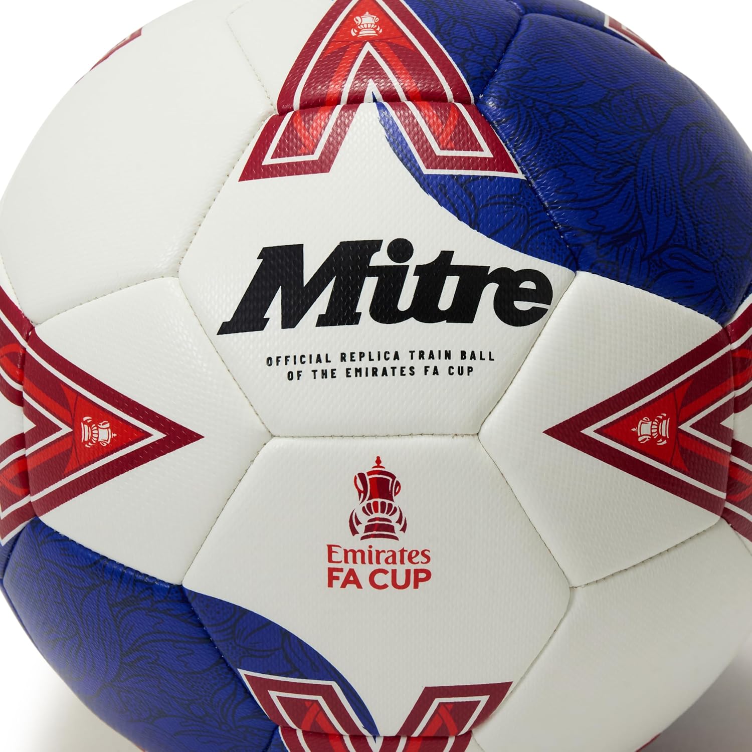 Mitre FA Cup Football 25/26 (White/Blue/Red, 4)