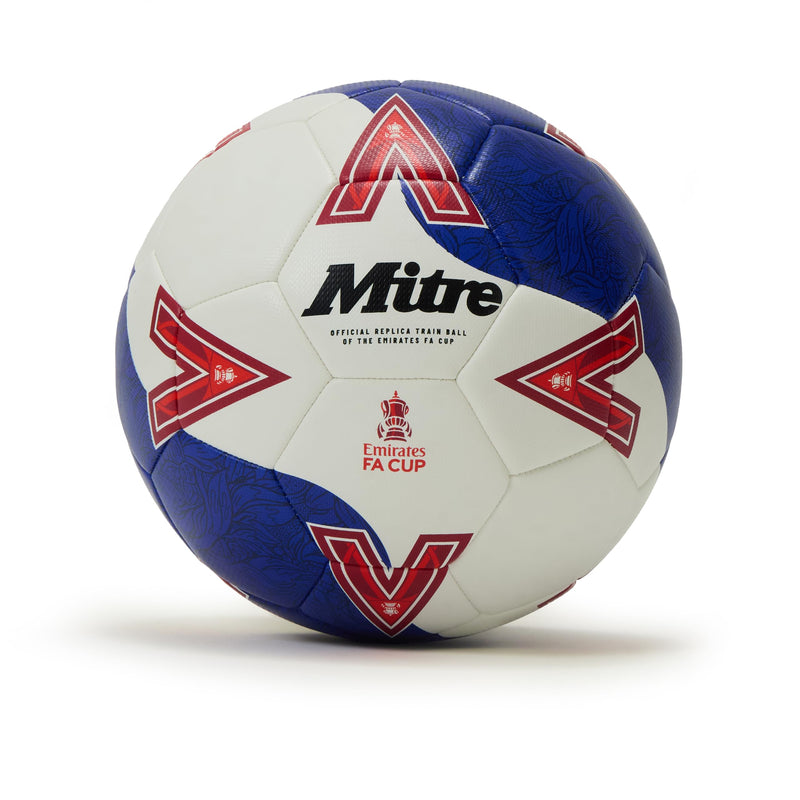 Mitre FA Cup Football 25/26 (White/Blue/Red, 5)