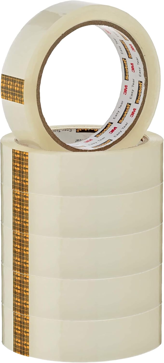 Scotch 508 Transparent Tape, Pack of 6 Rolls, 25 mm x 66 m - Strong and Sticky Tape for General Purpose Wrapping, Sealing and Mending - Cardboard Pack
