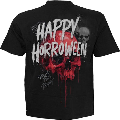 Spiral - HAPPY HORROWEEN (Unisex Black Short Sleeve T-Shirts) Small