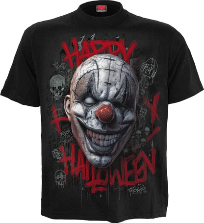 Spiral - HAPPY HORROWEEN (Unisex Black Short Sleeve T-Shirts) Small